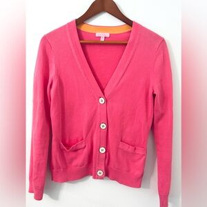 EUC Lilly Pulitzer Pink Cardigan Sz Small